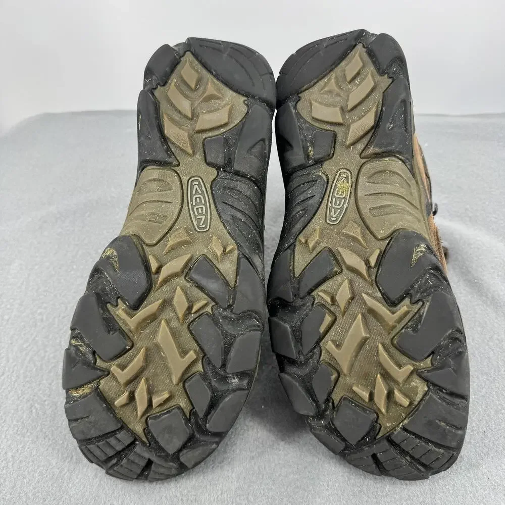KEEN Durand II Mid Waterproof Hiking Boots Mens 10.5 Brown Leather 1020218 USA